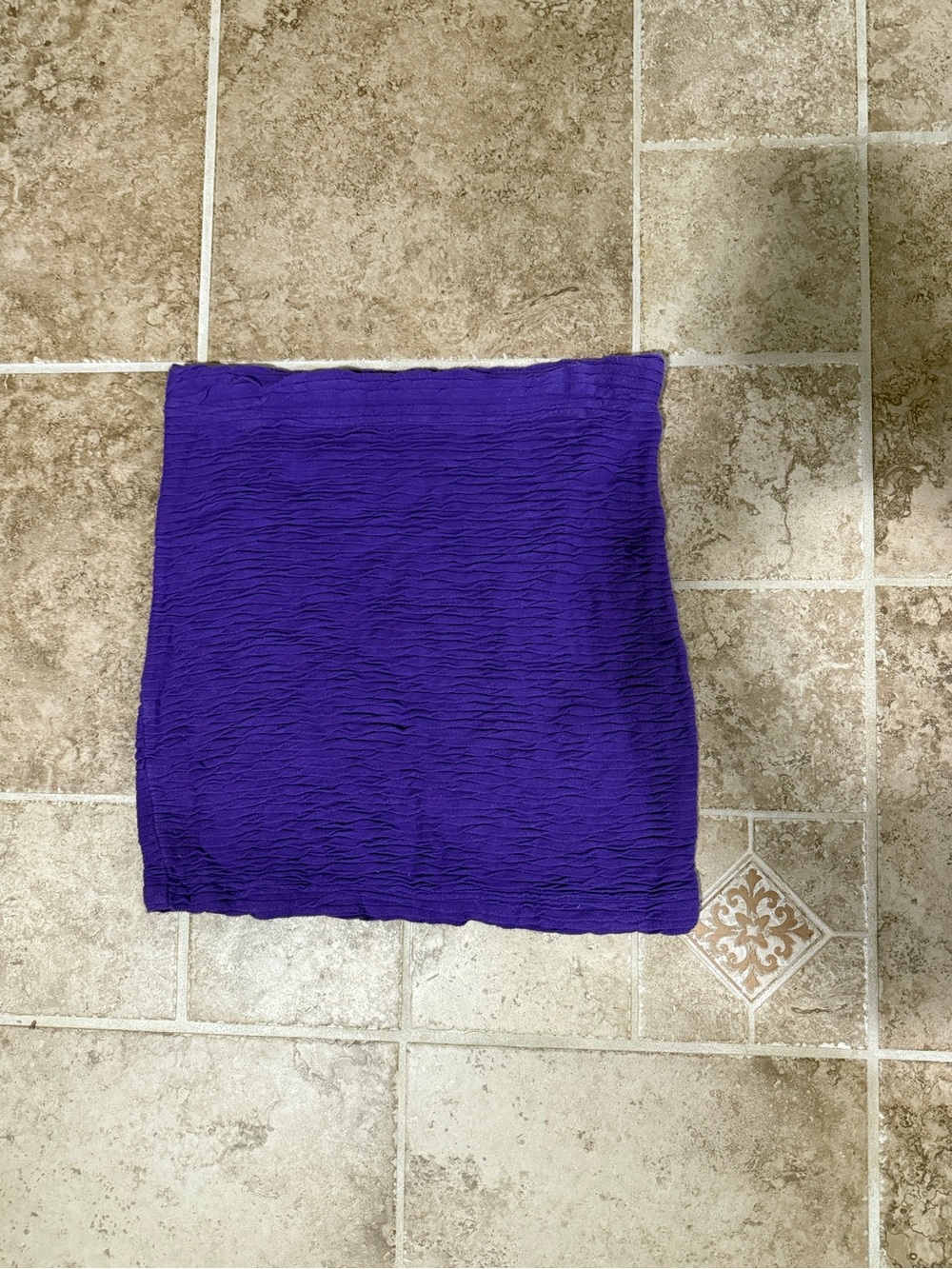Purple Women's Textured Mini Skirt